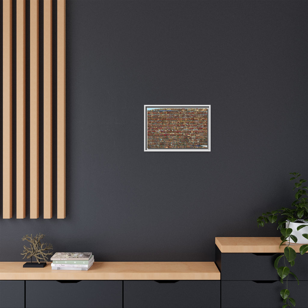 Colorized Depiction of Trajan's Column in Rome Framed Matte Canvas