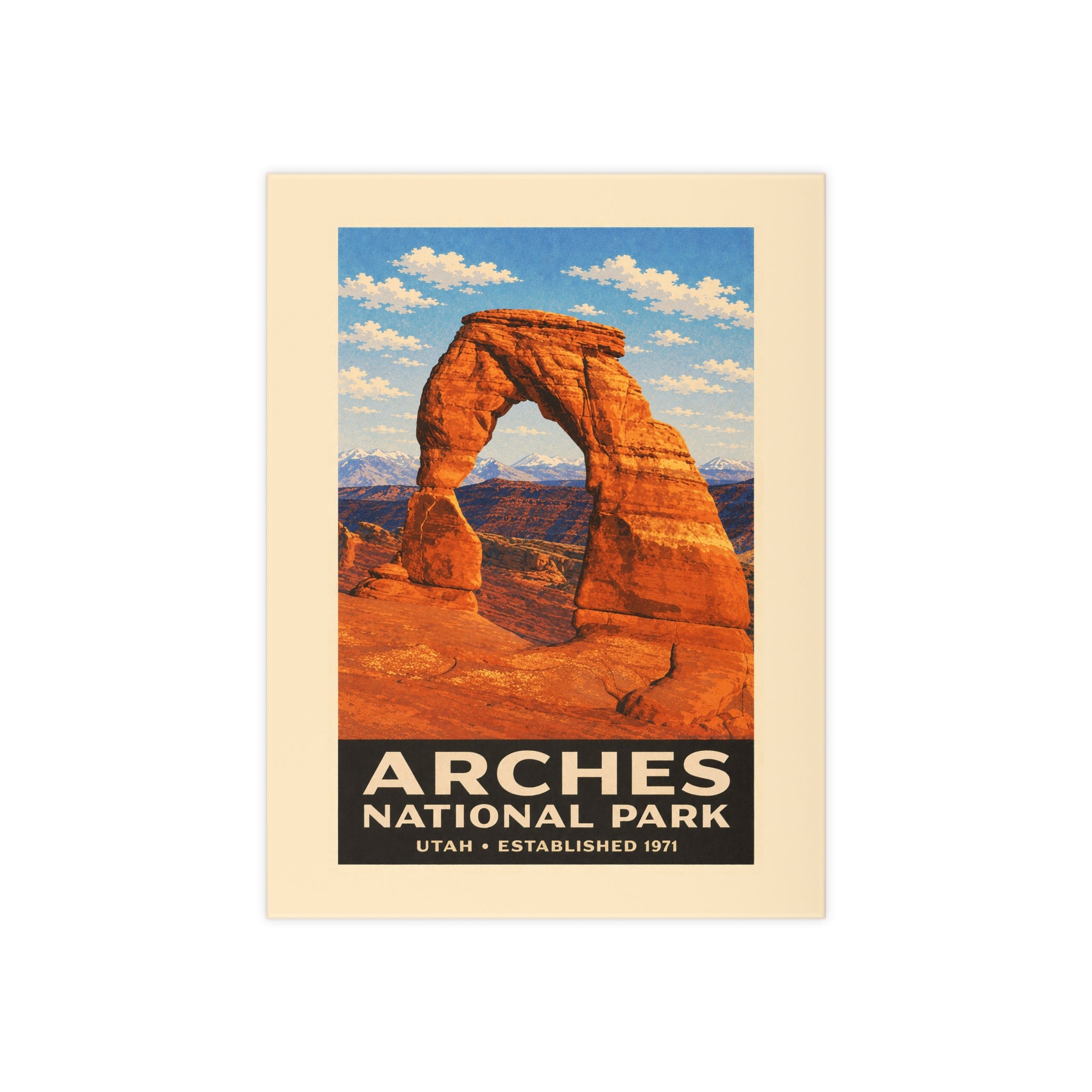 Arches National Park Ceramic Tile — Vintage Delicate Arch Photo Plaque