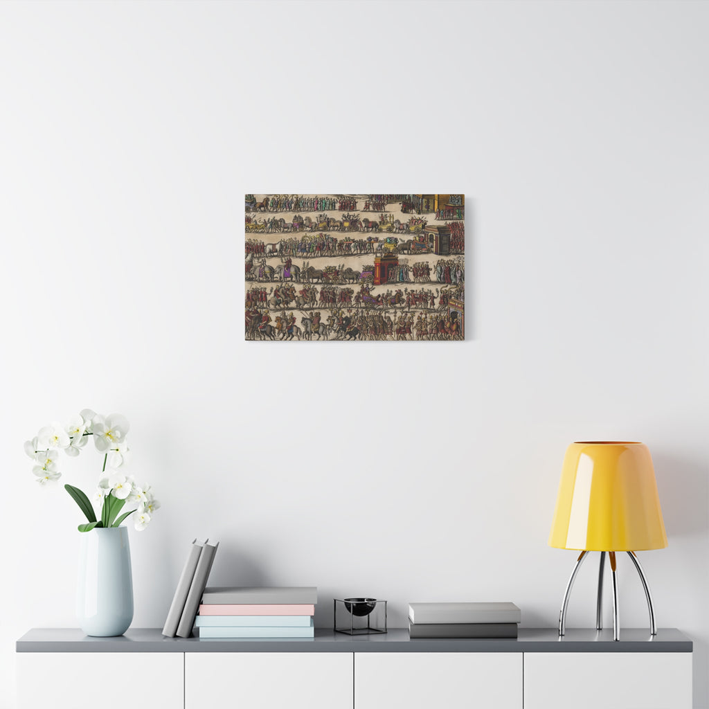 Roman Triumphal Procession Matte Stretched Canvas | Classical Antiquity Wall Art
