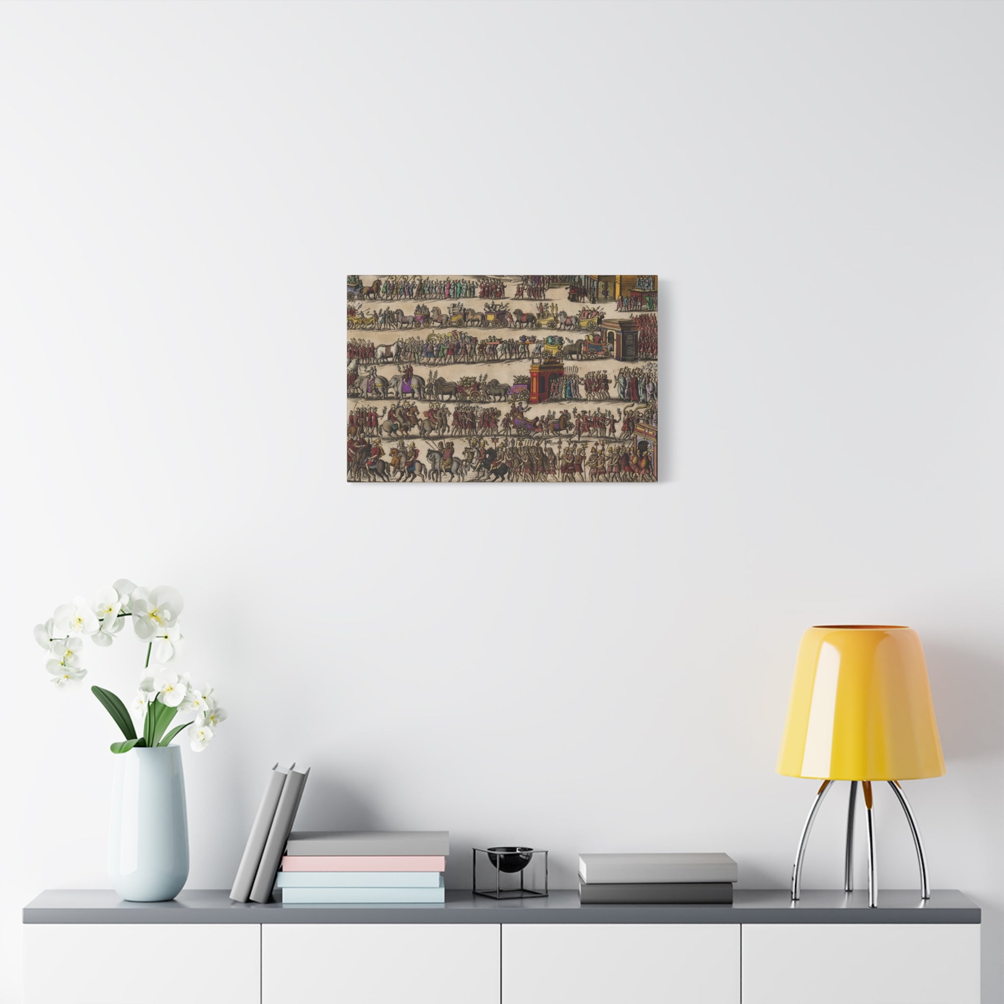 Roman Triumphal Procession Matte Stretched Canvas | Classical Antiquity Wall Art