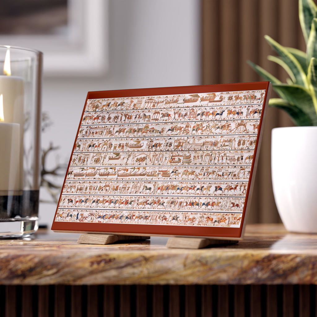 The Bayeux Tapestry in One Image Ceramic Photo Tile | Norman Conquest History Motif
