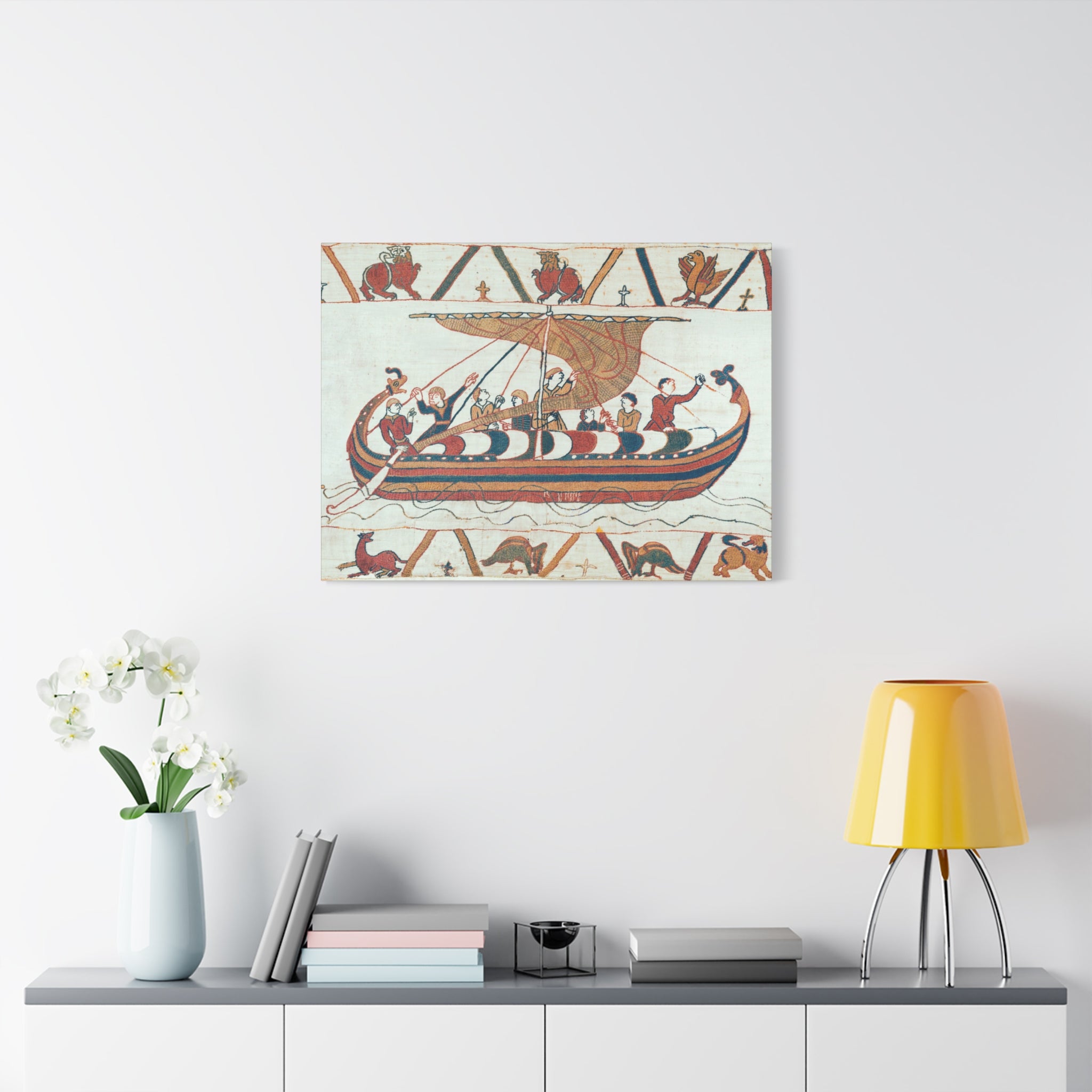 Bayeux Tapestry Norman Longship Canvas Print