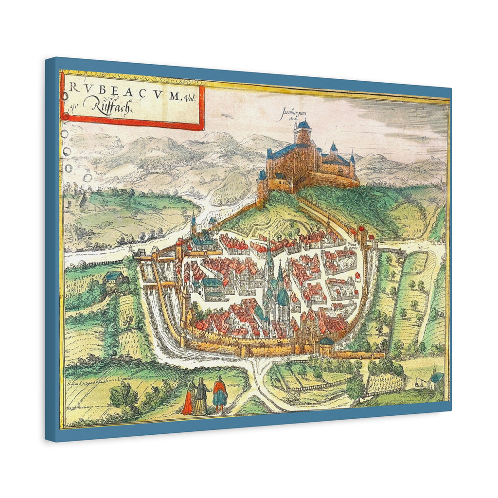 Antique Map of Rouffach Cityscape Canvas | Matte Stretched Wall Art