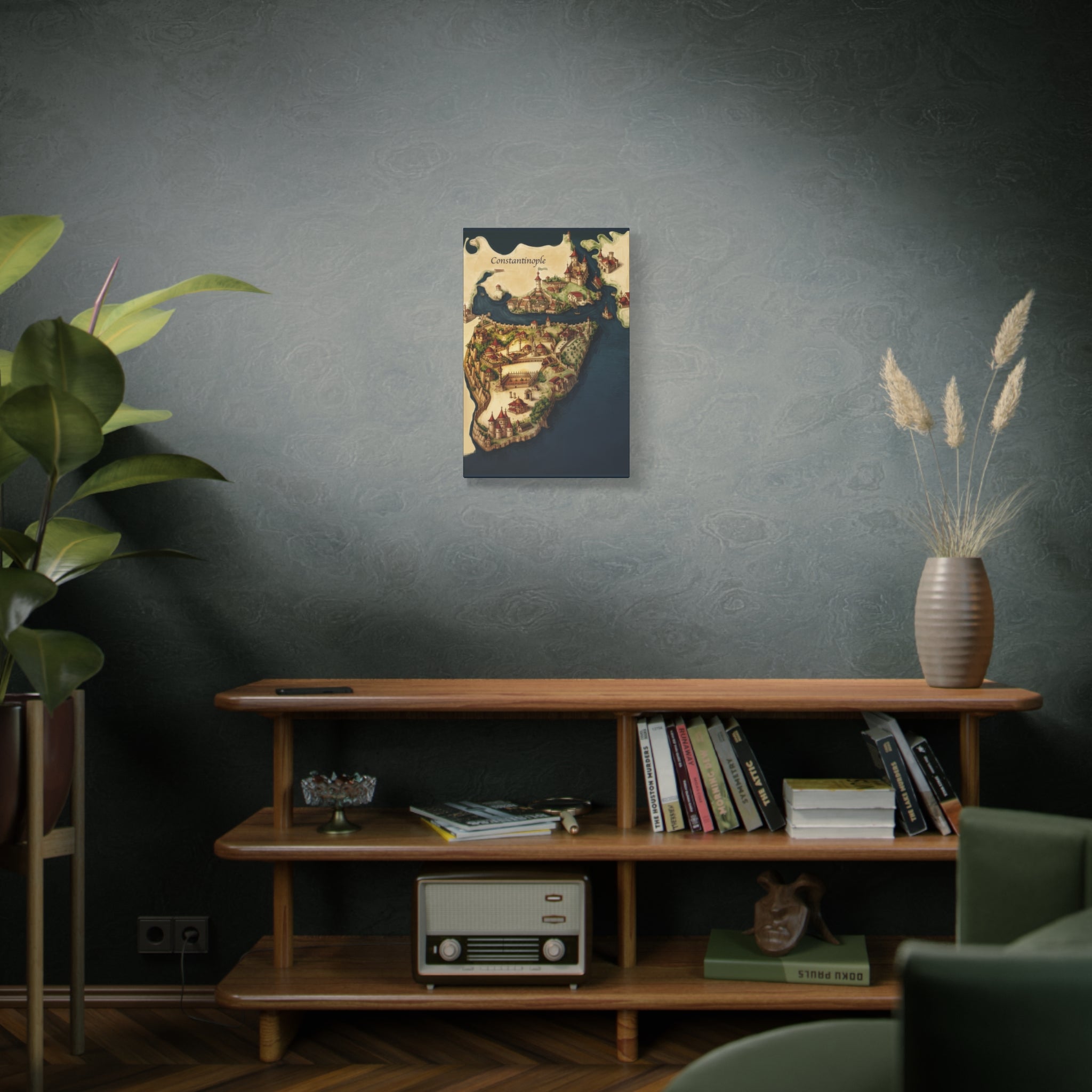 Constantinople Vintage Map Matte Canvas Print — Stretched 1.25"