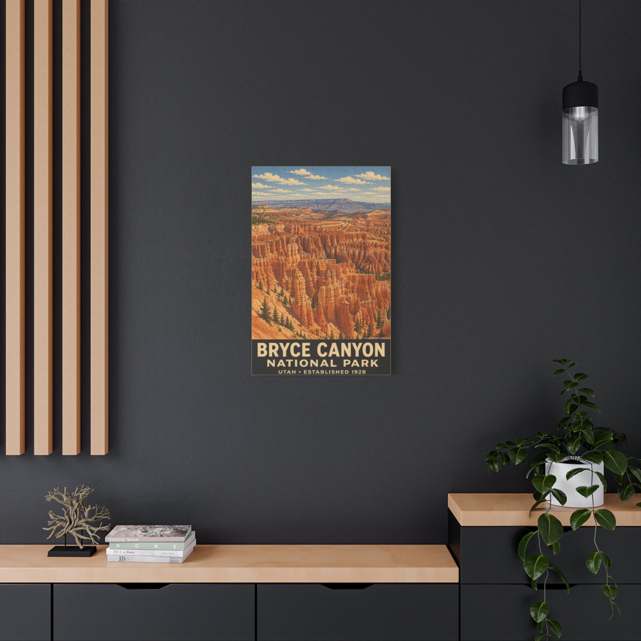 Bryce Canyon National Park Vintage Travel Poster Canvas
