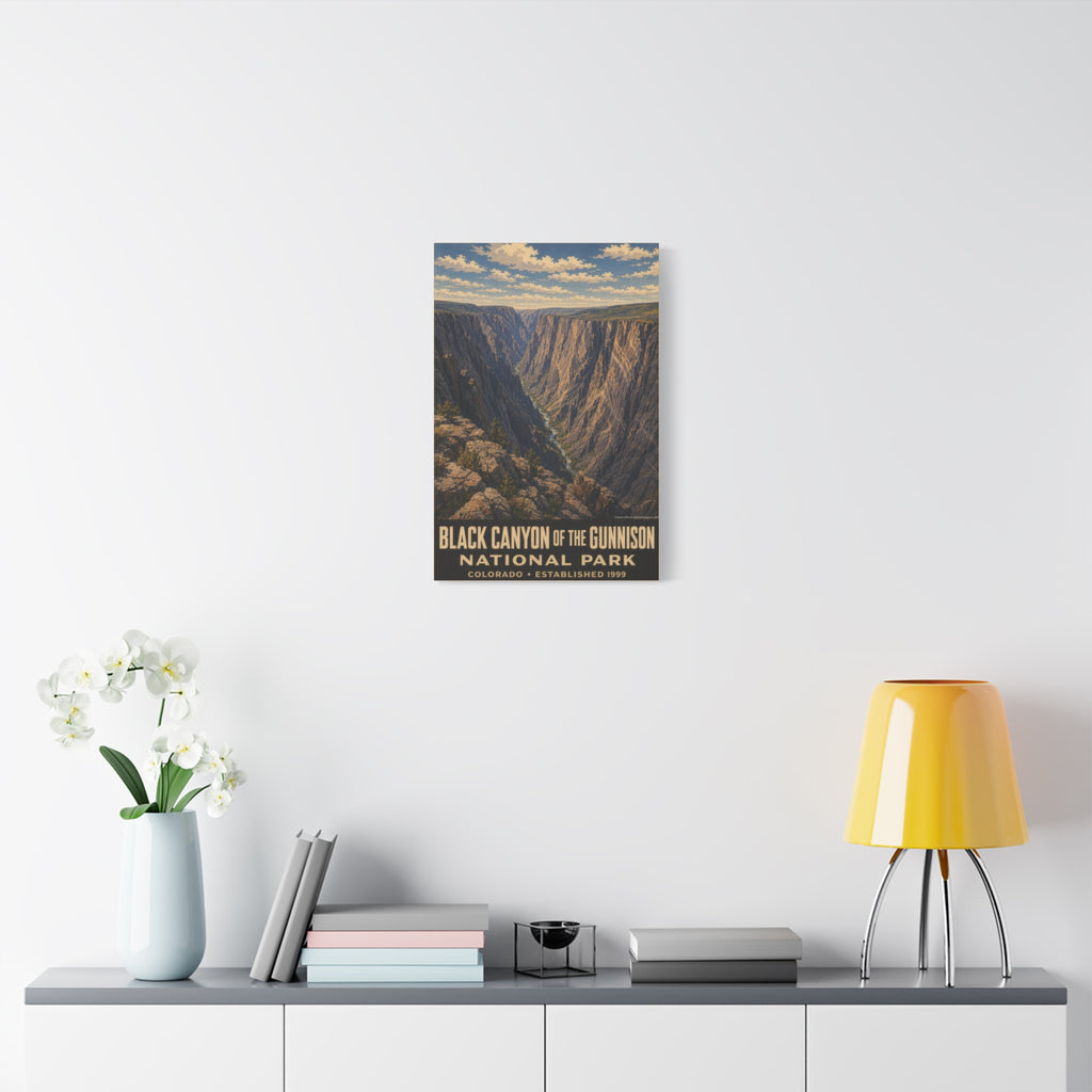 Black Canyon of the Gunnison National Park Matte Stretched Canvas Print