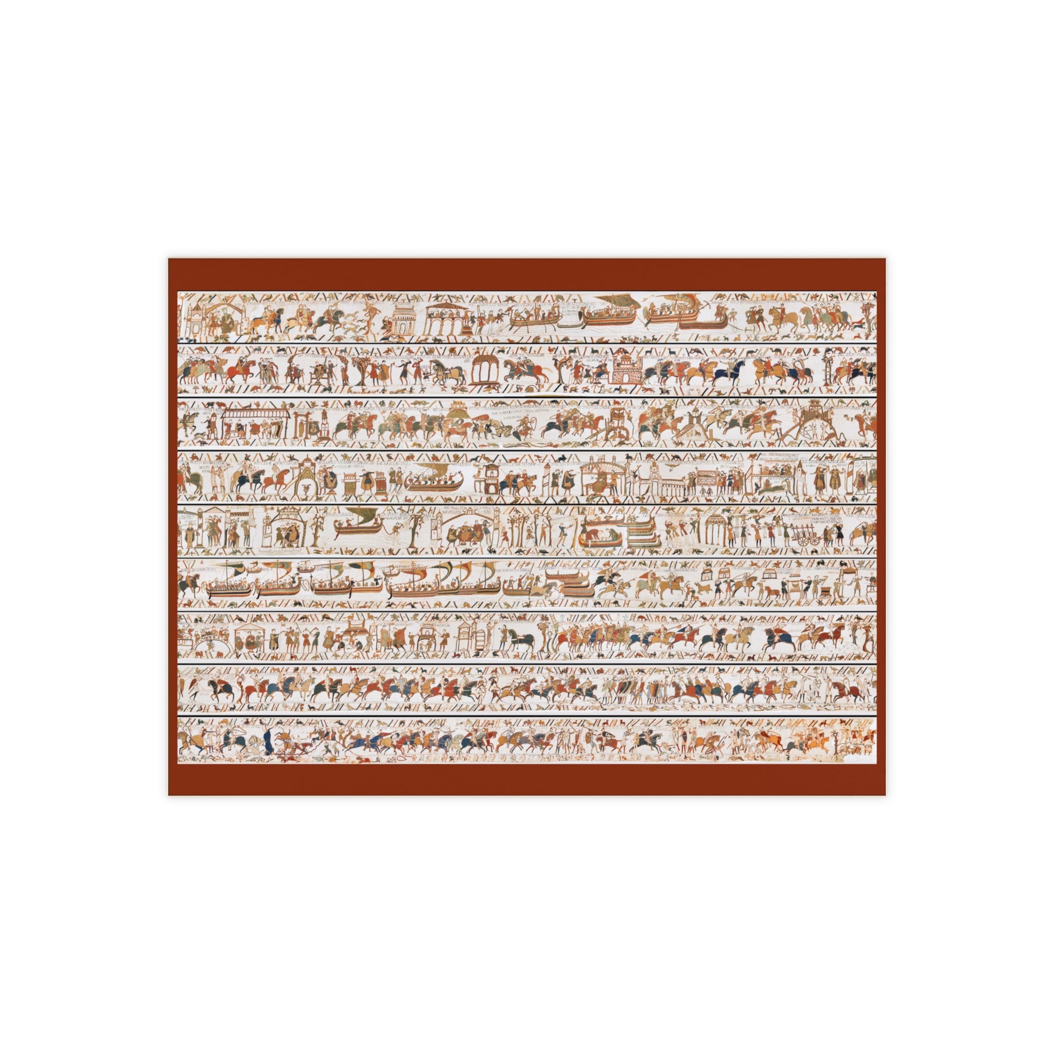 The Bayeux Tapestry in One Image Ceramic Photo Tile | Norman Conquest History Motif