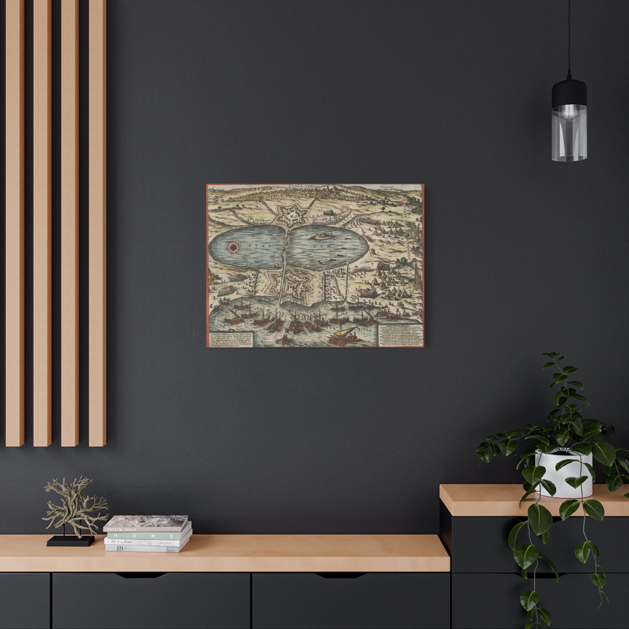 Vintage Nautical Map Canvas