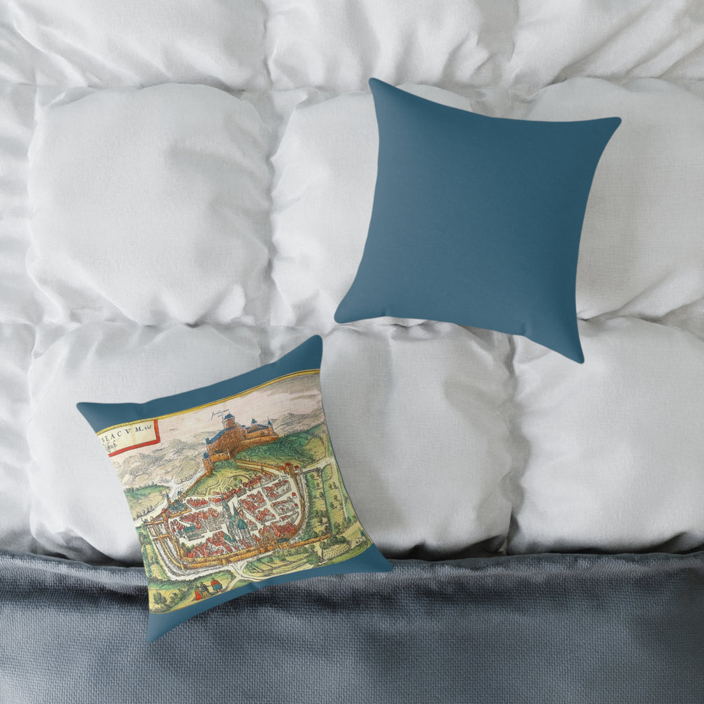 Rouffach Alsace Vintage Cityprint Pillow