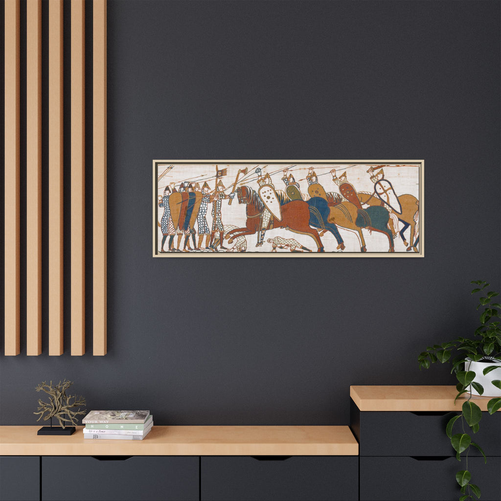Bayeux Tapestry Battle of Hastings Framed Canvas