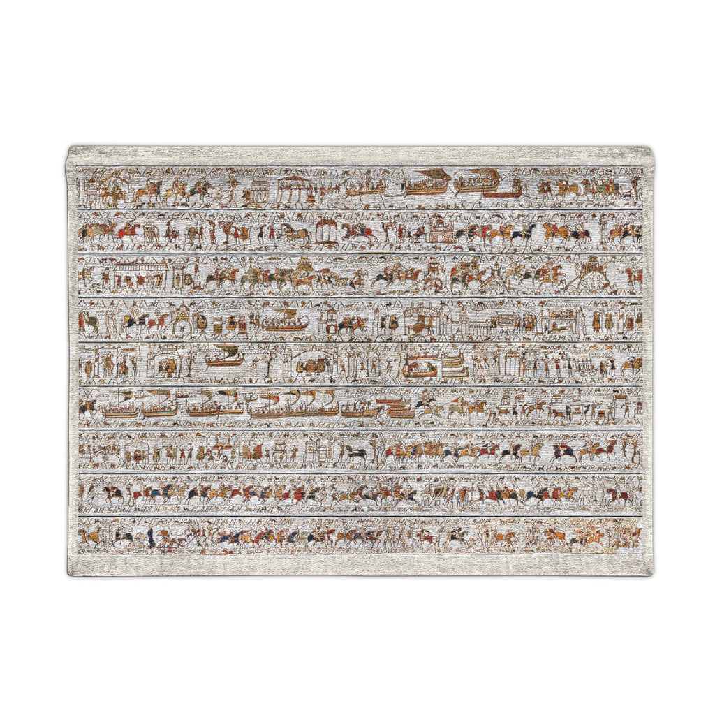 Bayeux Tapestry Woven Wall Covering — Historic Norman Invasion Scene