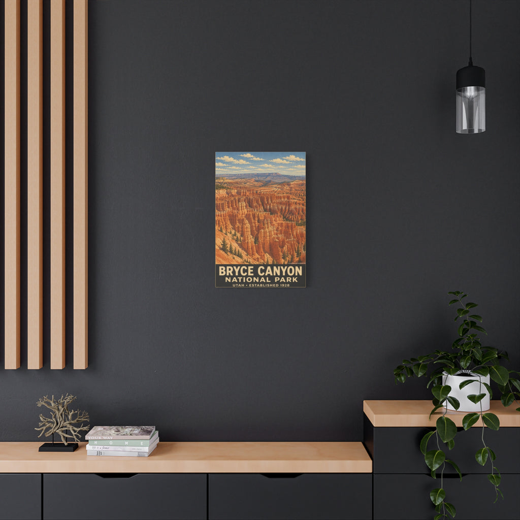 Bryce Canyon National Park Vintage Travel Poster Canvas