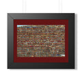 Colorized Trajan's Column Engraving Framed Art Print