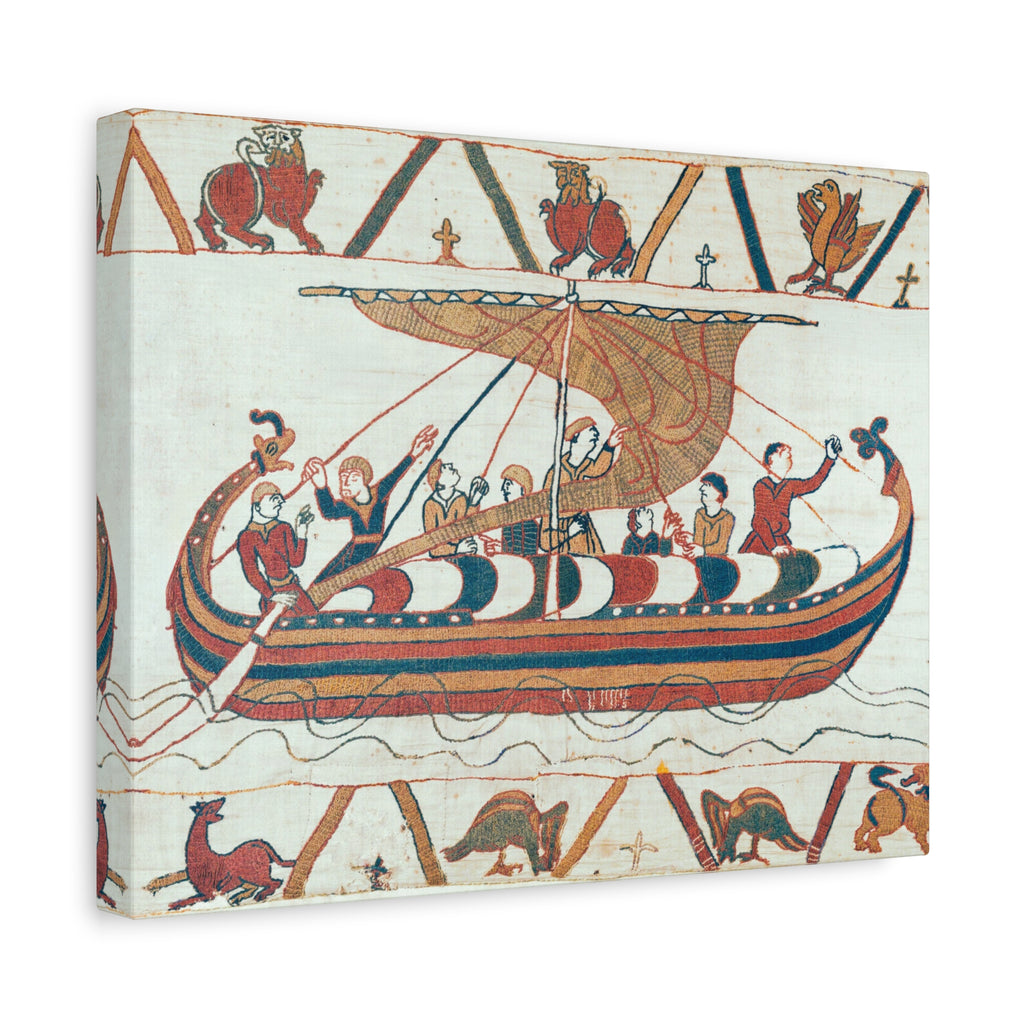 Bayeux Tapestry Norman Longship Canvas Print