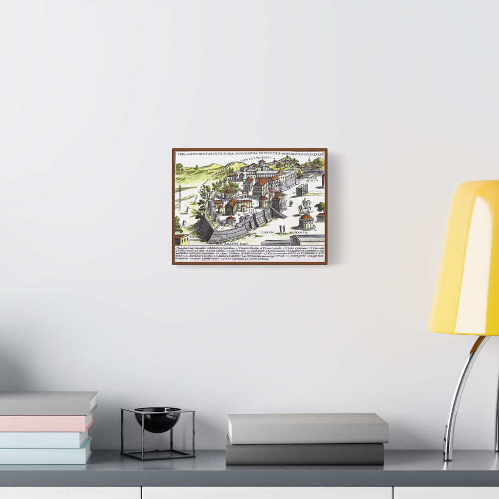 Capitoline Hill & Roman Forum, Ancient Rome Map Matte Canvas