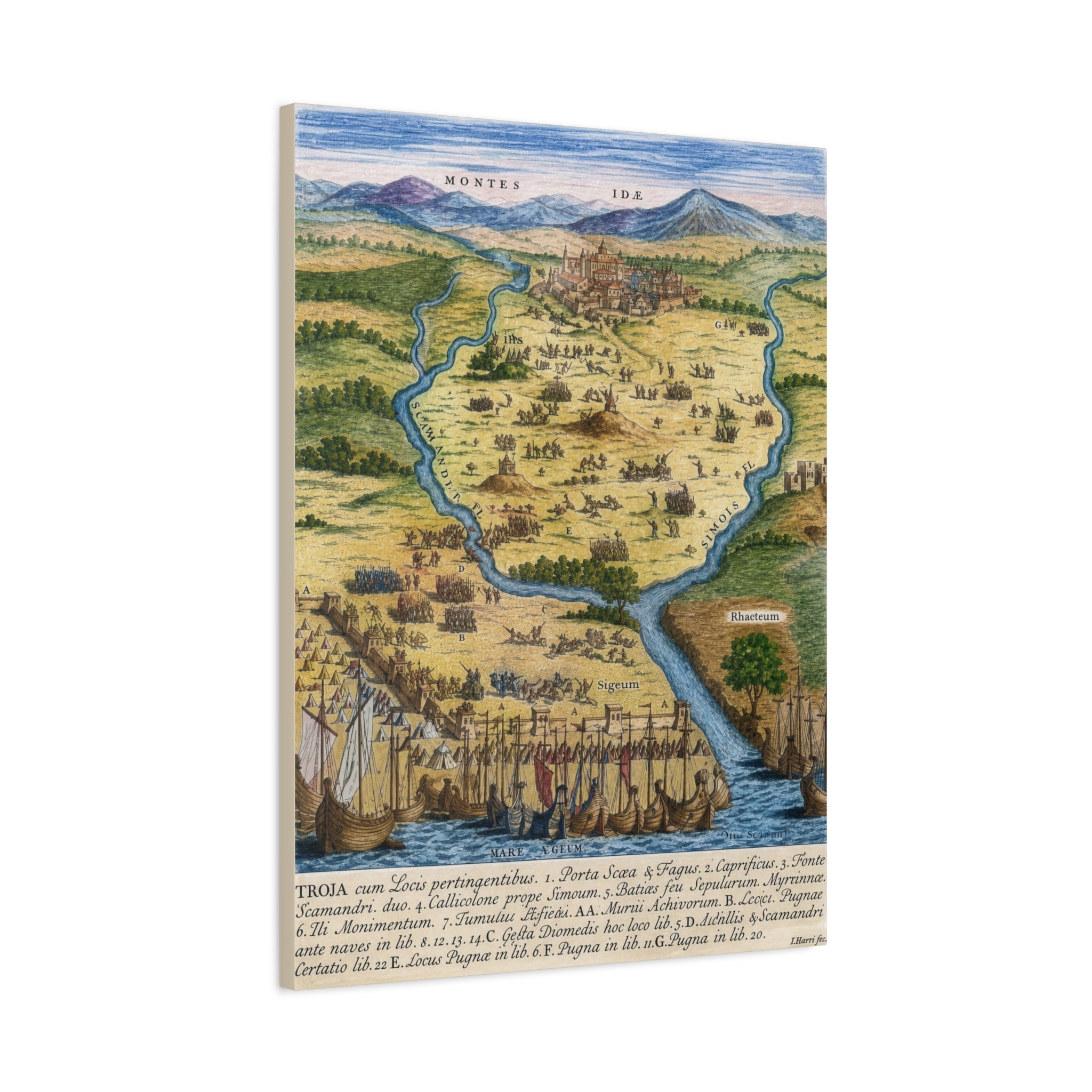 Ancient City of Troy Matte Canvas