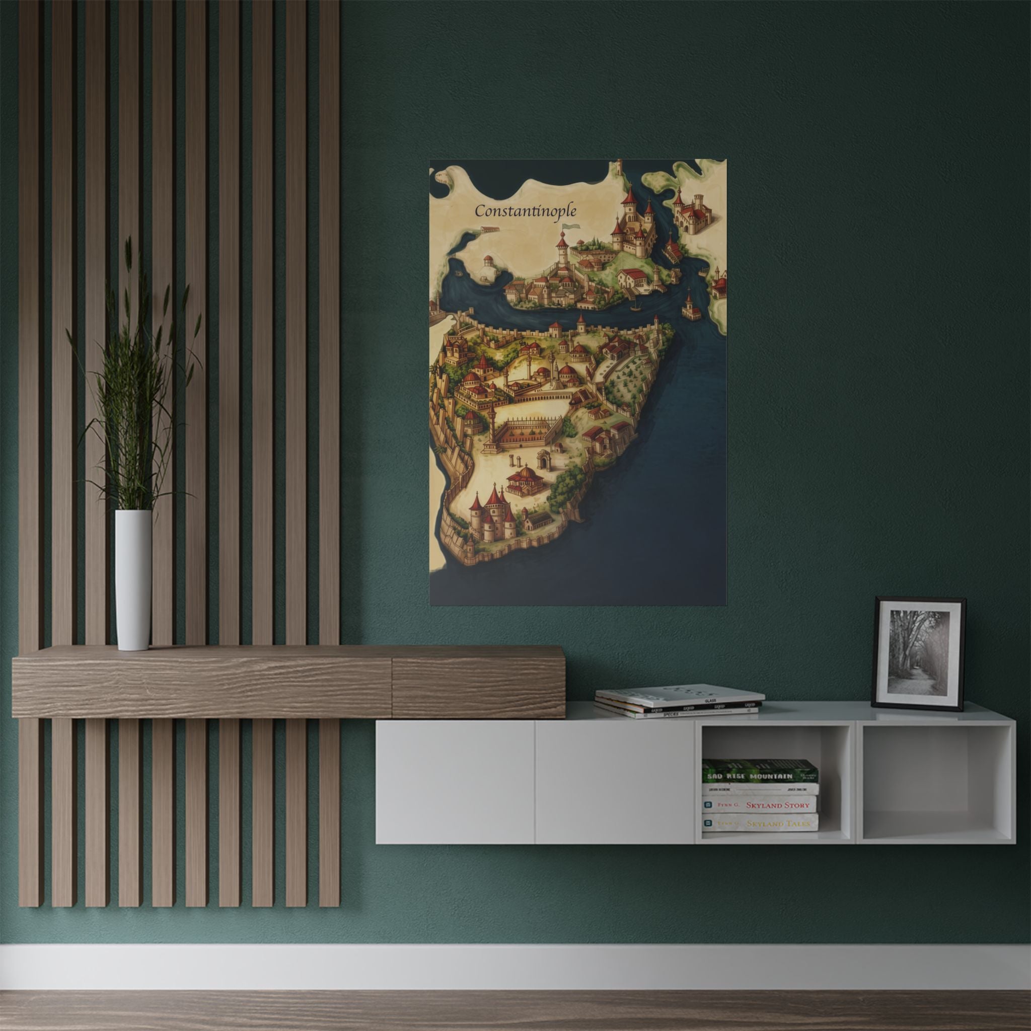 Constantinople Vintage Map Satin Poster (300gsm)
