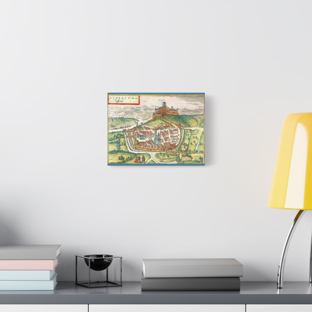 Antique Map of Rouffach Cityscape Canvas | Matte Stretched Wall Art