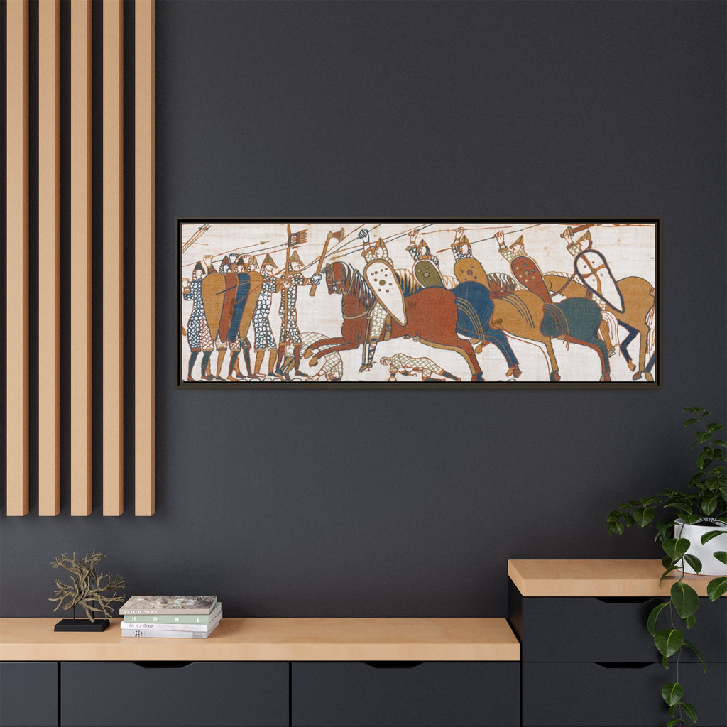 Bayeux Tapestry Battle of Hastings Framed Canvas