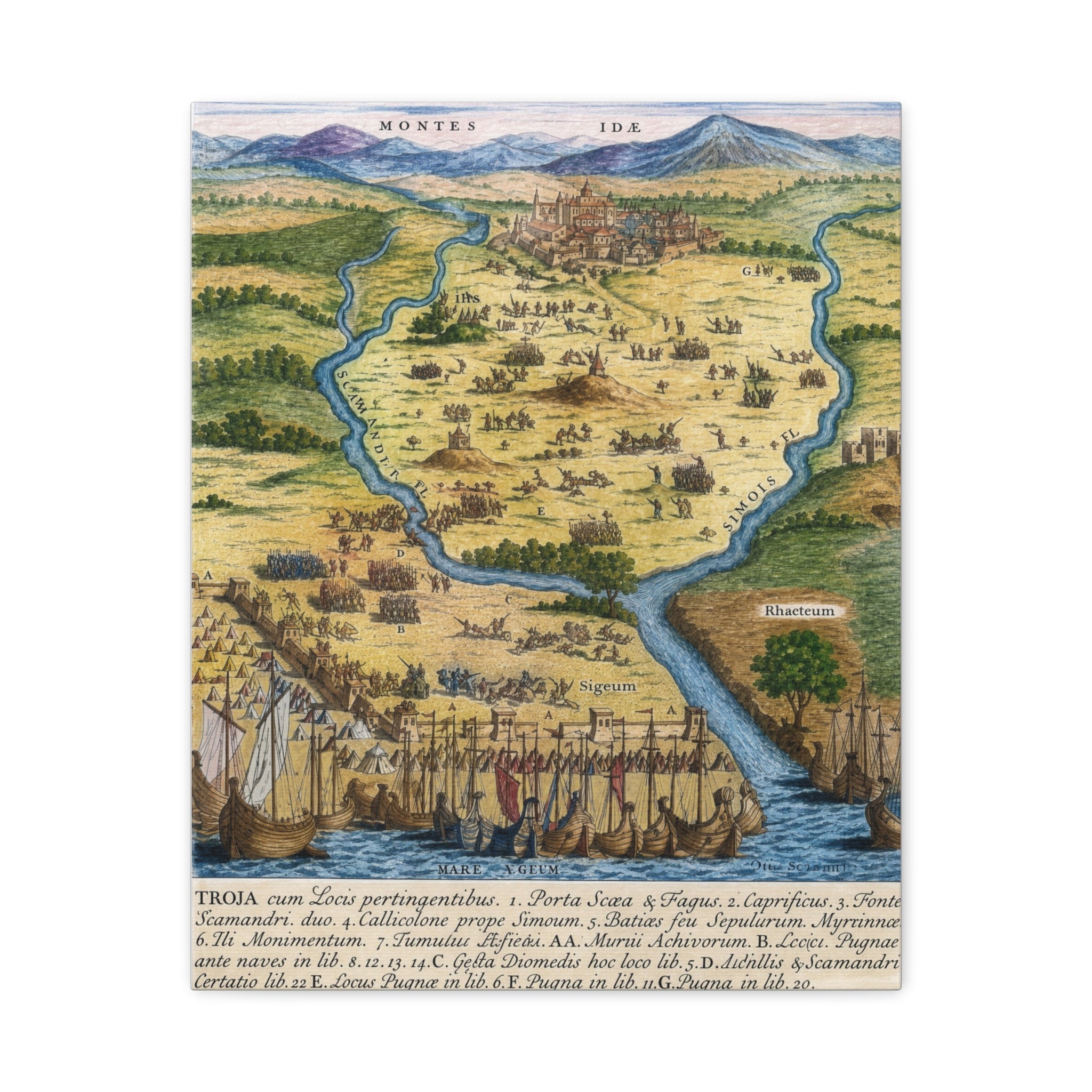 Ancient City of Troy Matte Canvas