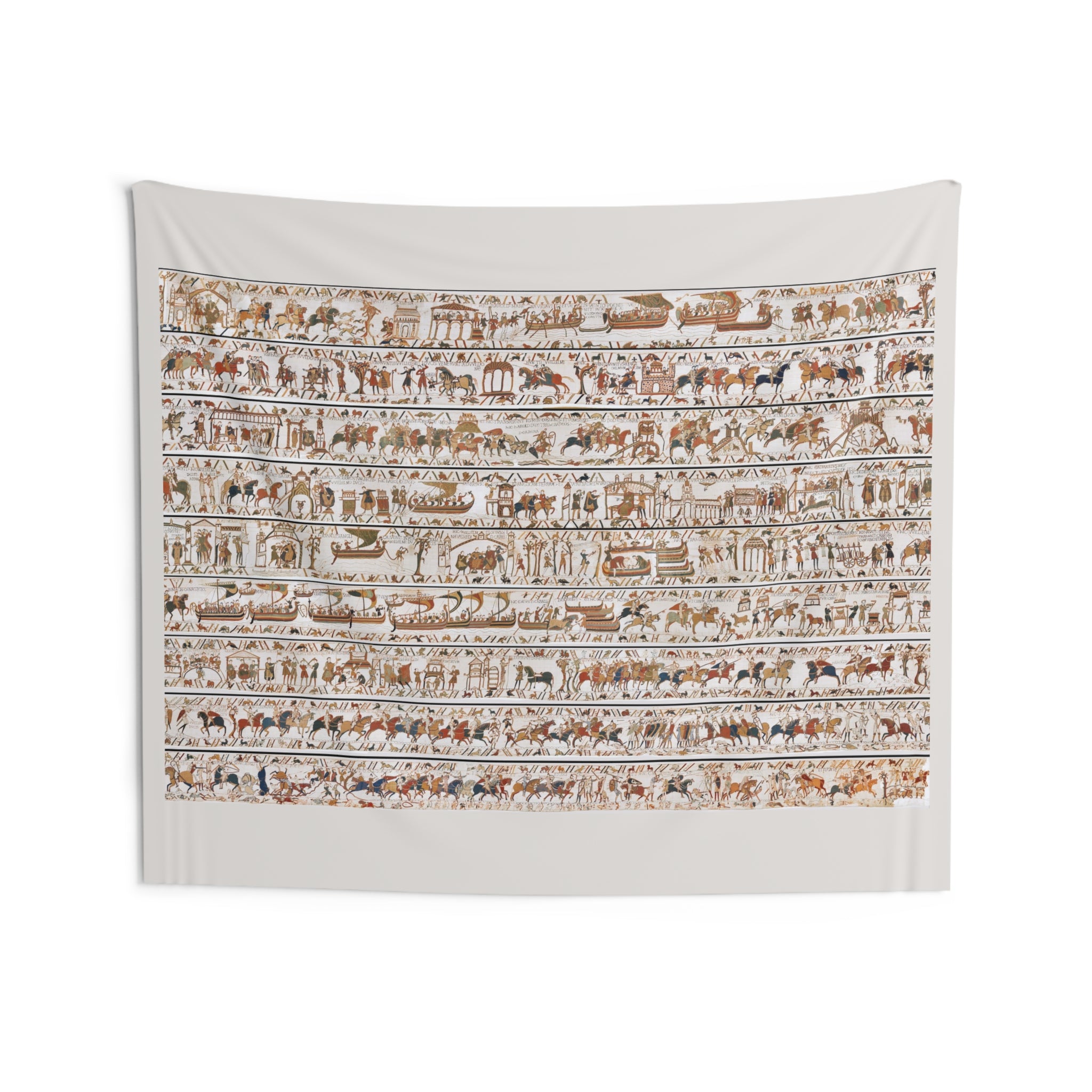 Bayeux Tapestry Battle of Hastings Indoor Wall Tapestry | Historic Medieval Scene