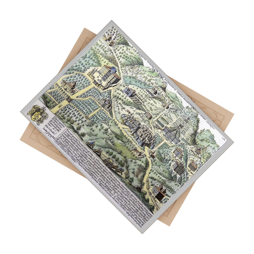 Antique Illustrated Map of Tusculum Ceramic Tile | Antique Italian Photo Tile