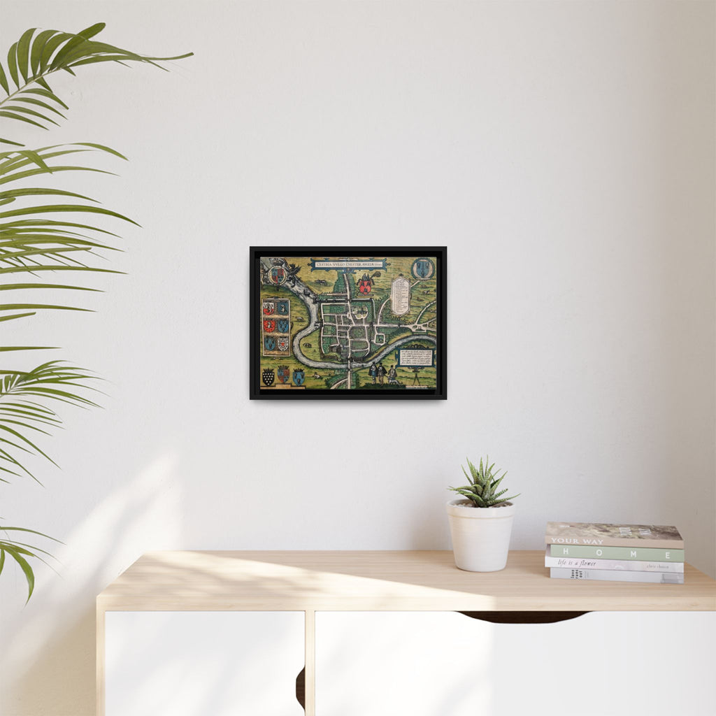 Chester, England by Braun and Hogenberg Framed Canvas Art Print