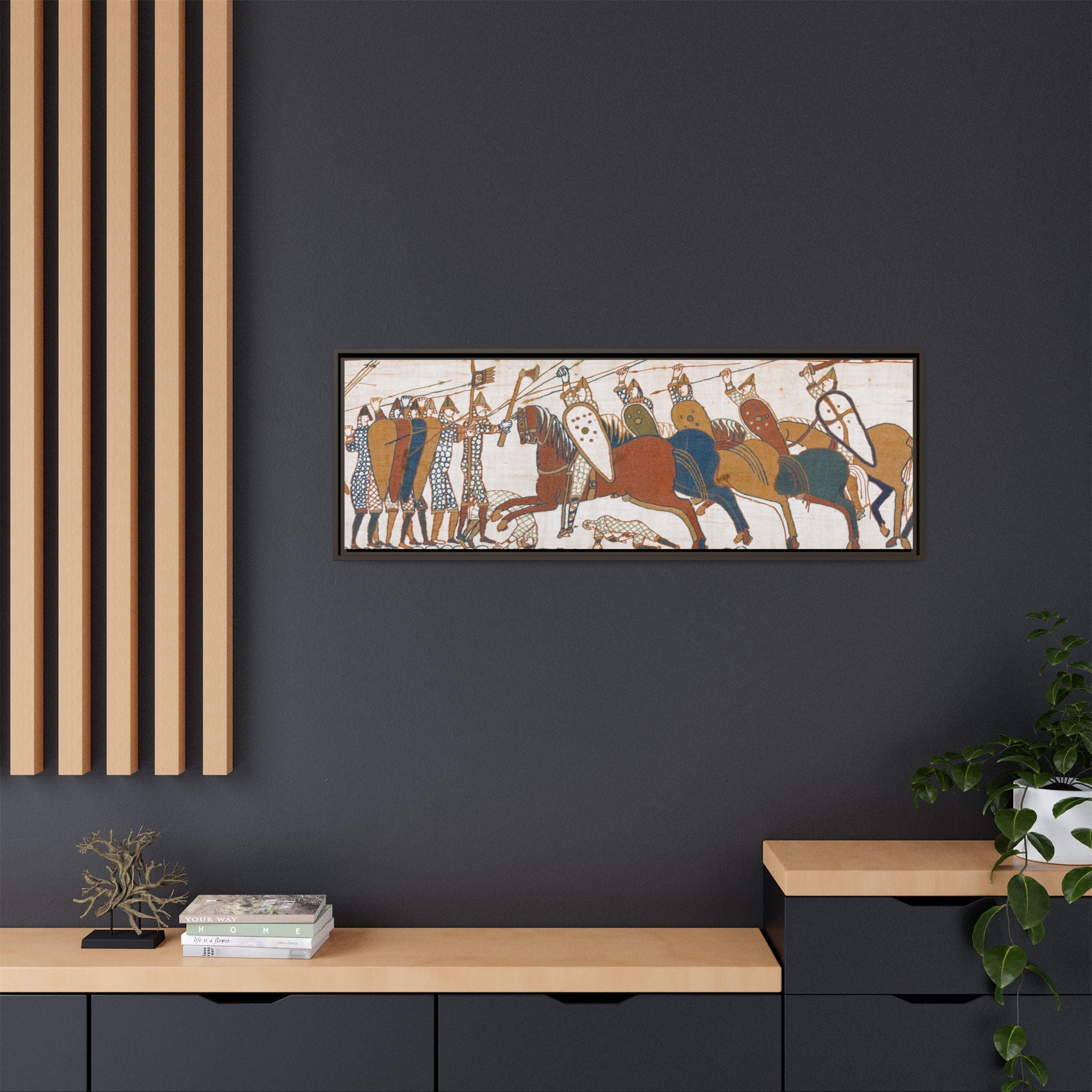 Bayeux Tapestry Battle of Hastings Framed Canvas