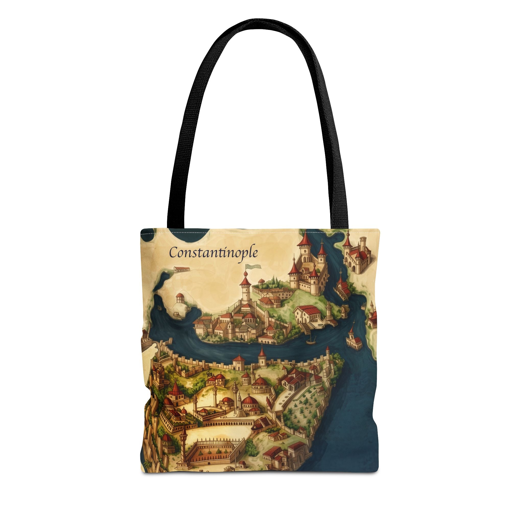 Constantinople Map Tote Bag — Vintage Cityscape All-Over Print