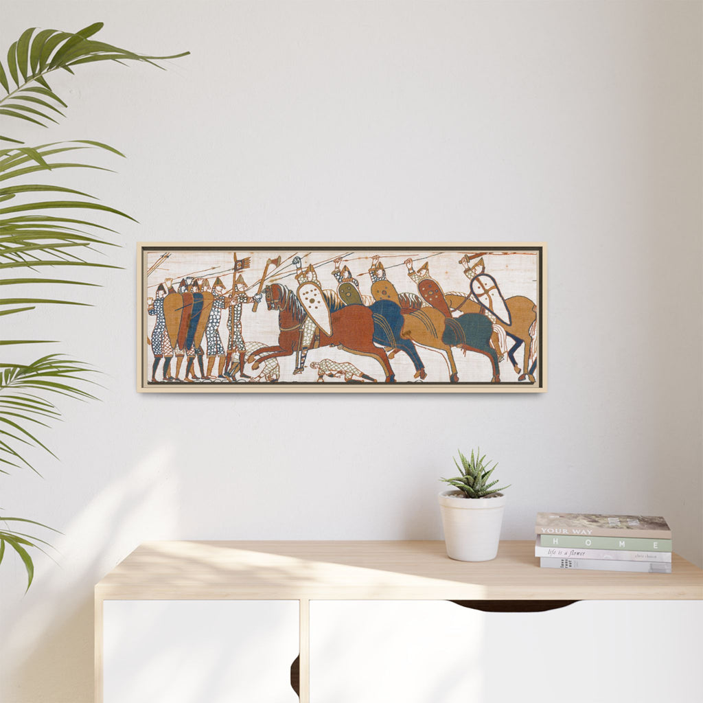 Bayeux Tapestry Battle of Hastings Framed Canvas