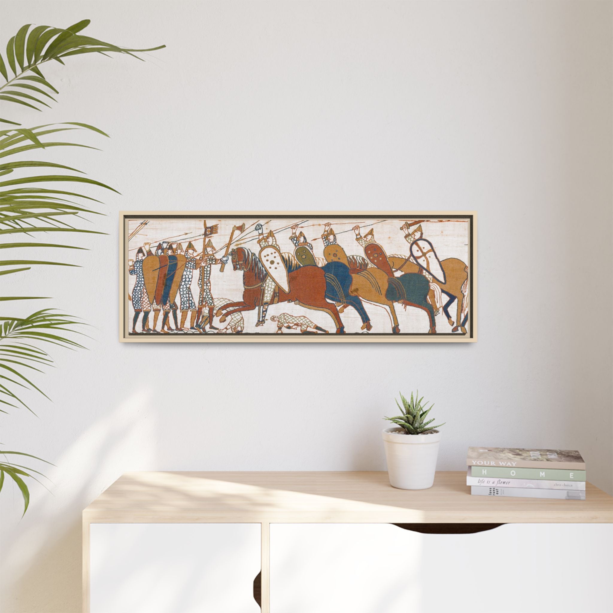 Bayeux Tapestry Battle of Hastings Framed Canvas