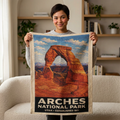 Arches National Park Woven Wall Tapestry — Desert Arch Landscape Decor