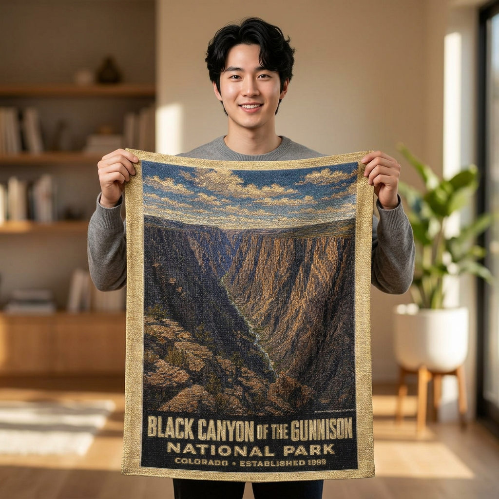 Grand Canyon National Park Woven Tapestry — Vintage National Park Wall Art
