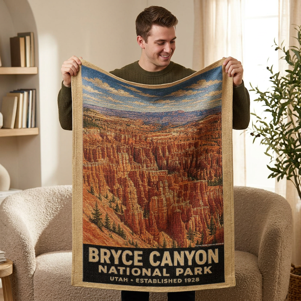 Bryce Canyon Woven Wall Tapestry — National Park Scenic Home Decor