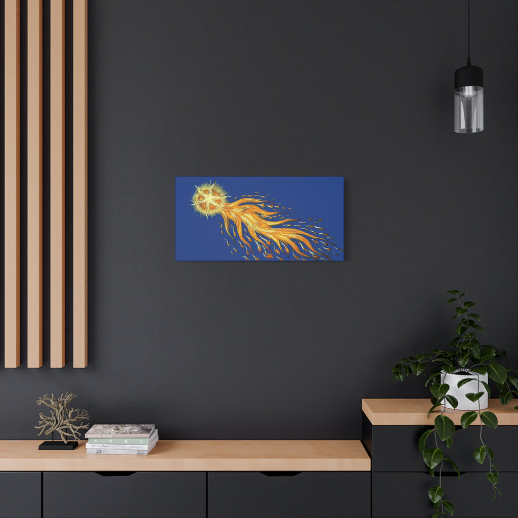 Golden Comet Illustration Matte Canvas