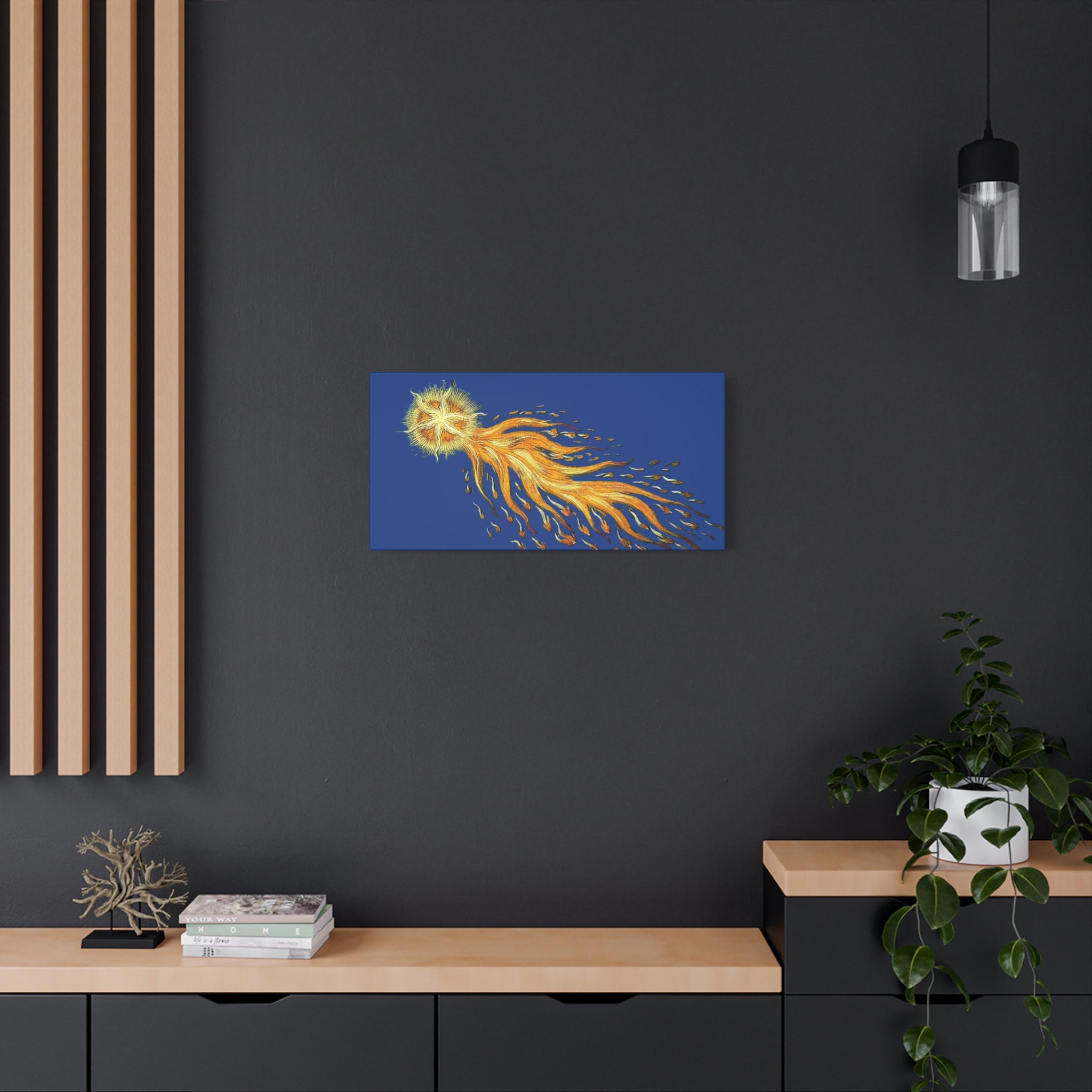 Golden Comet Illustration Matte Canvas