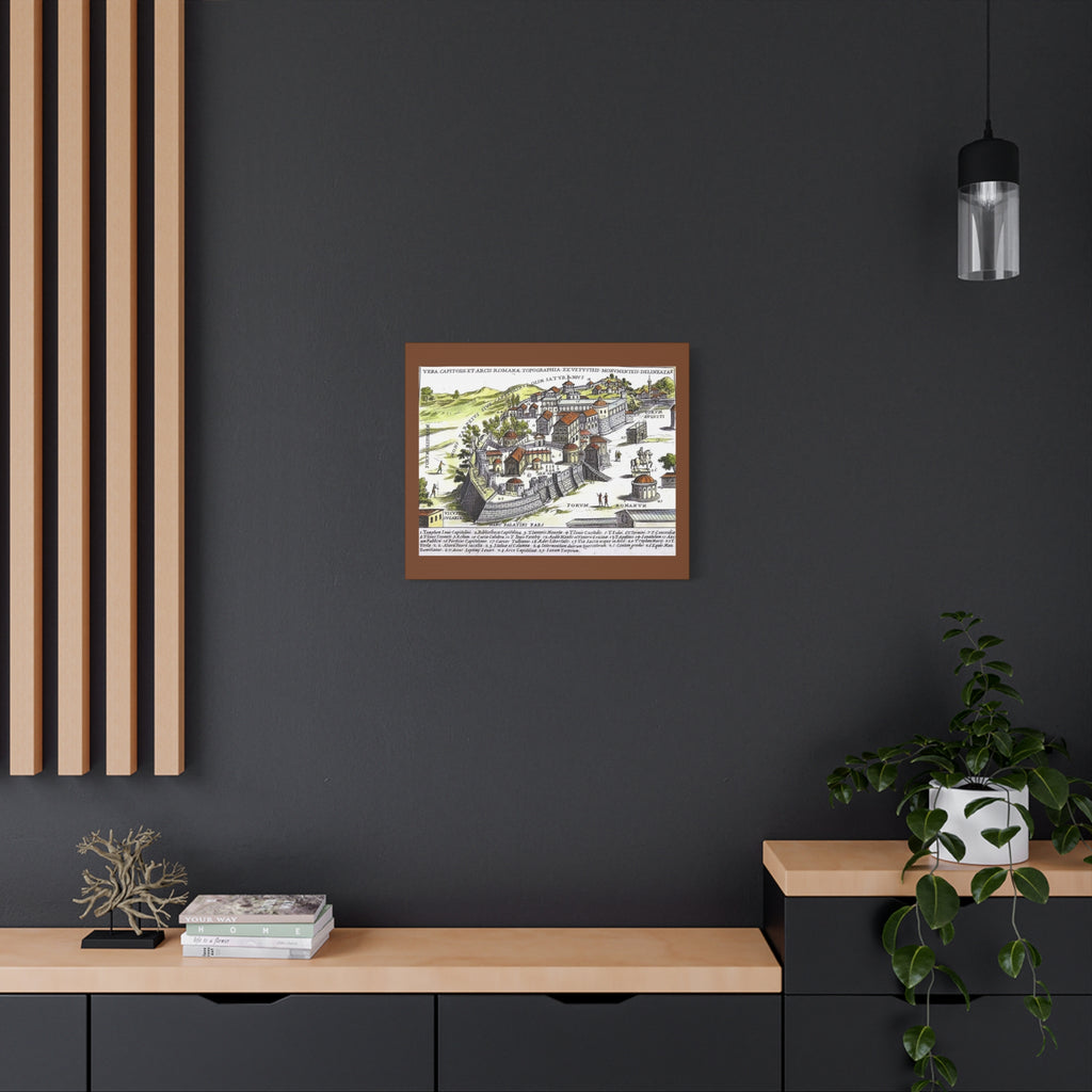 Capitoline Hill & Roman Forum, Ancient Rome Map Matte Canvas