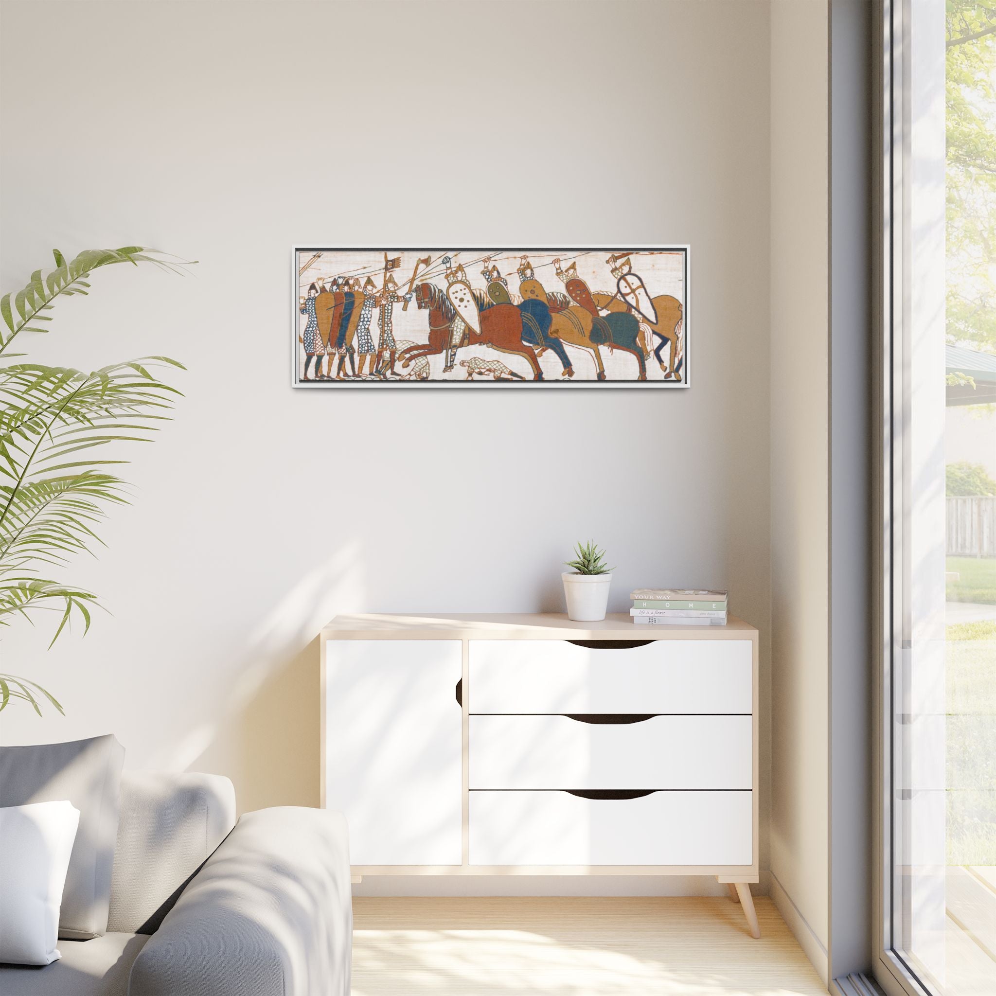 Bayeux Tapestry Battle of Hastings Framed Canvas