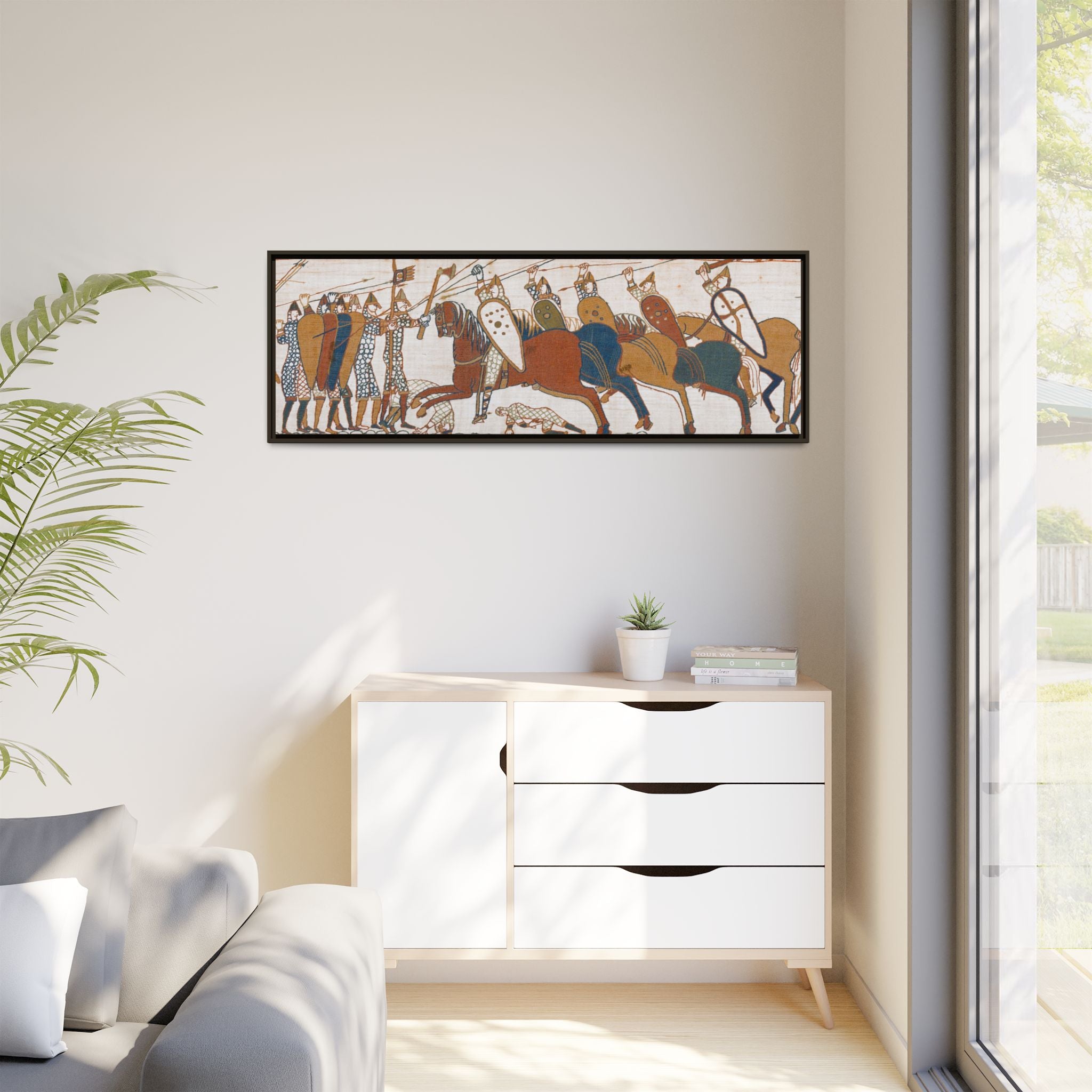 Bayeux Tapestry Battle of Hastings Framed Canvas