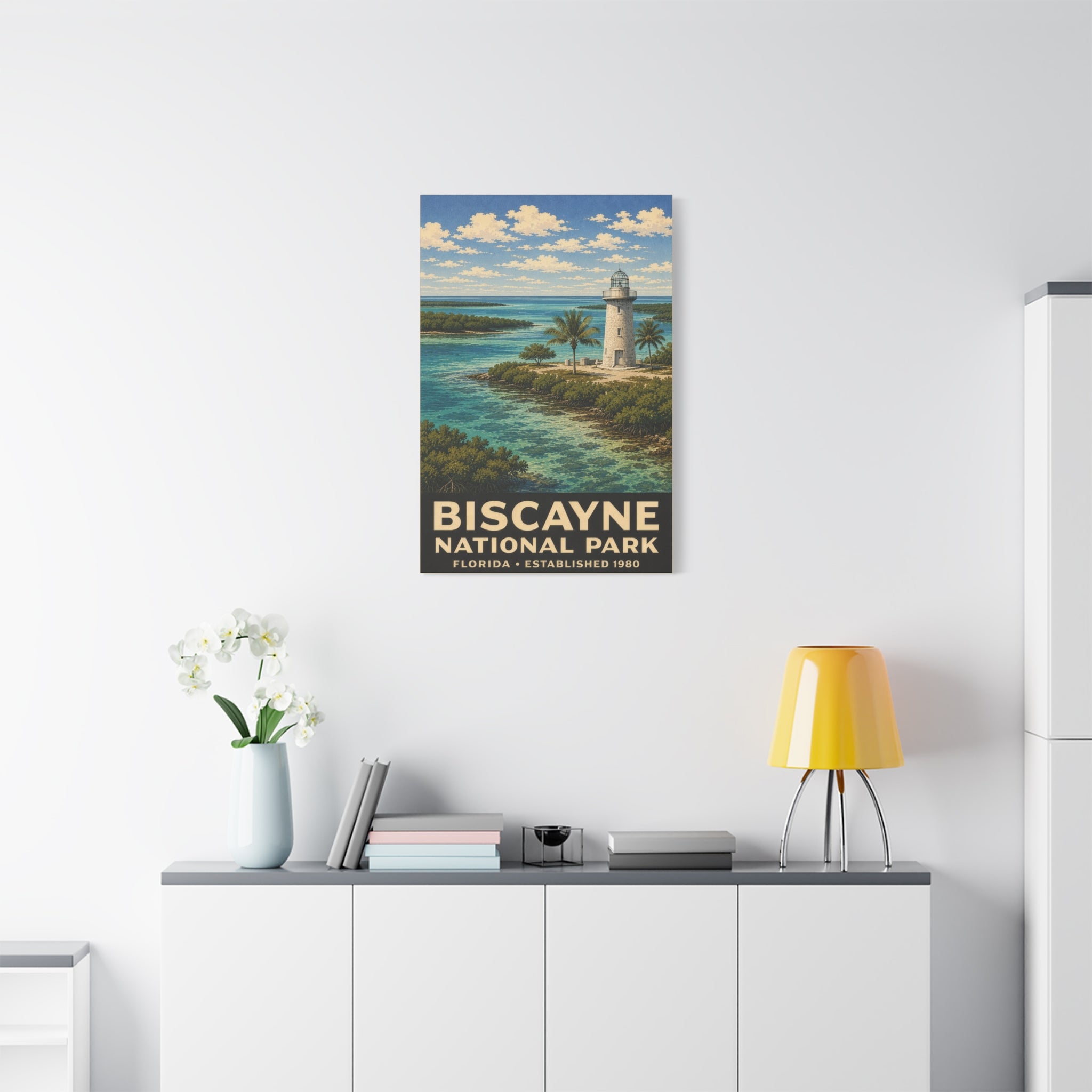 Biscayne National Park Lighthouse Matte Canvas Print
