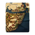 Constantinople Vintage Map Sherpa Fleece Blanket