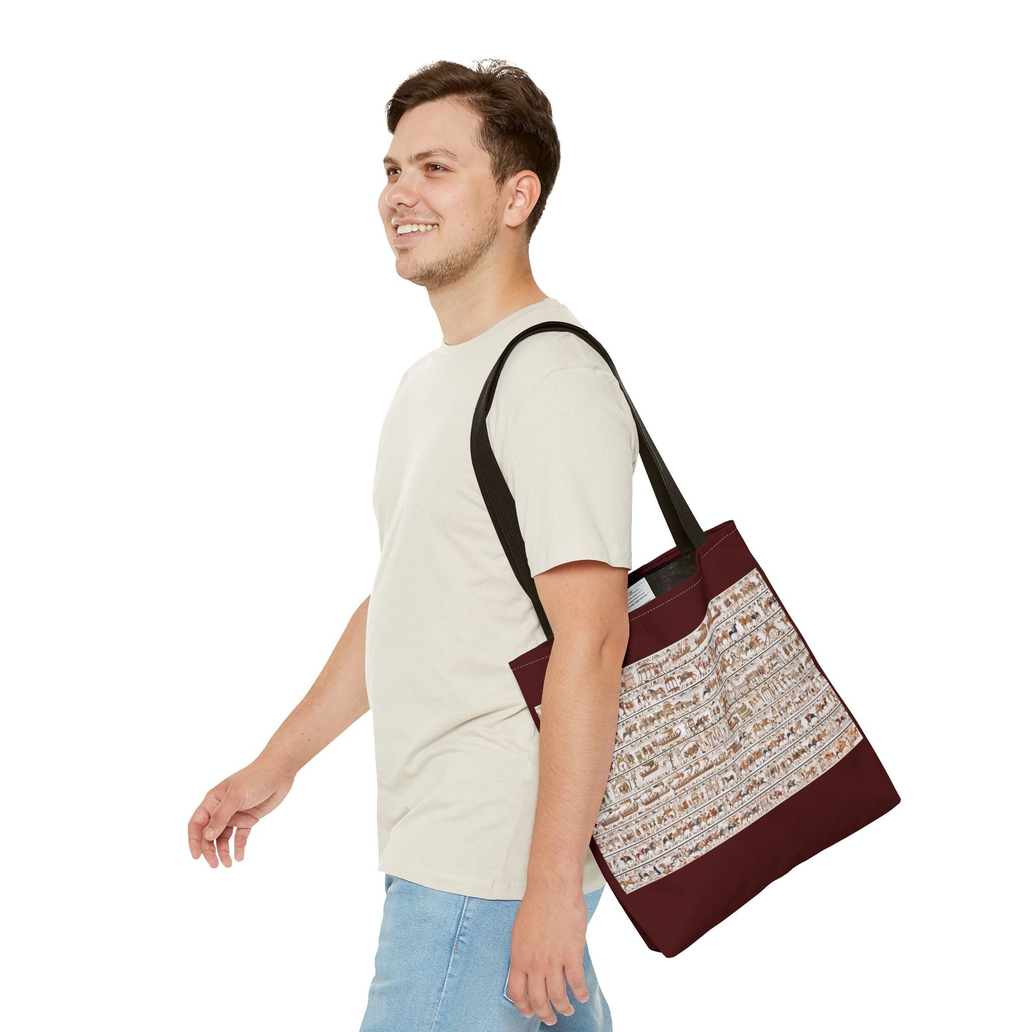Bayeux Tapestry in One Image Tote Bag | Medieval History Illustration