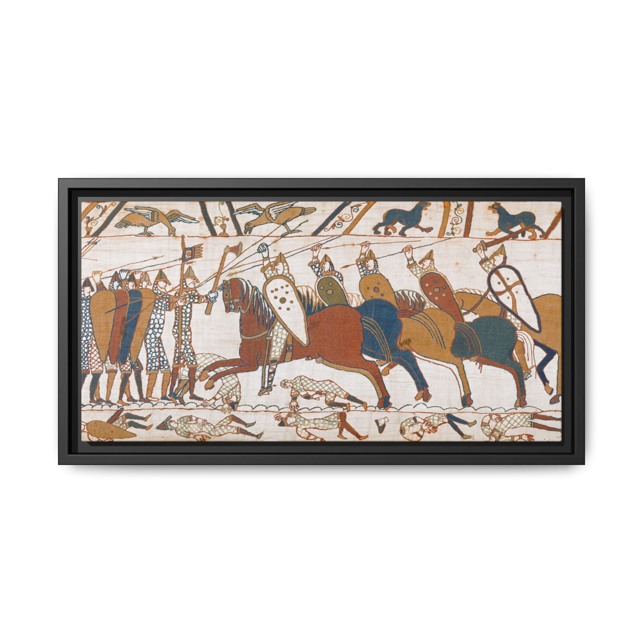 Bayeux Tapestry Battle of Hastings Framed Canvas