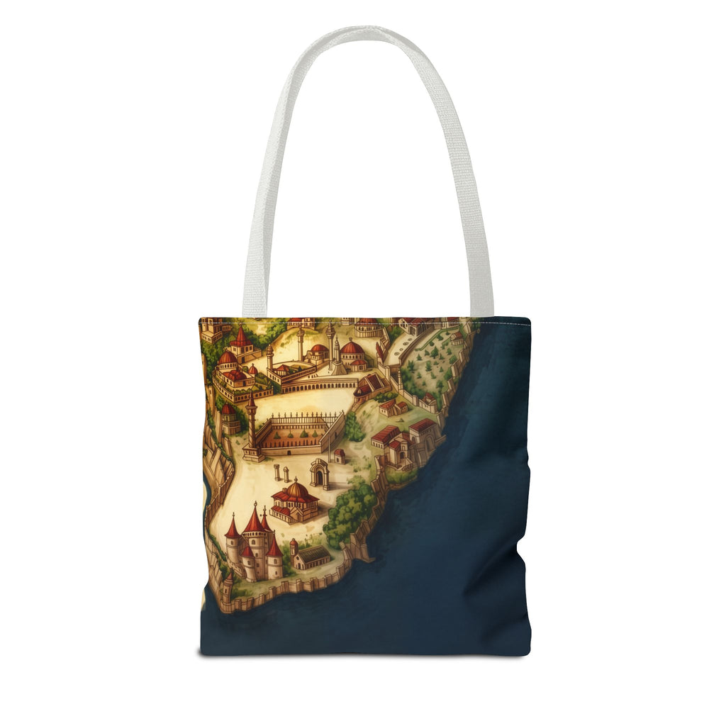 Constantinople Map Tote Bag — Vintage Cityscape All-Over Print