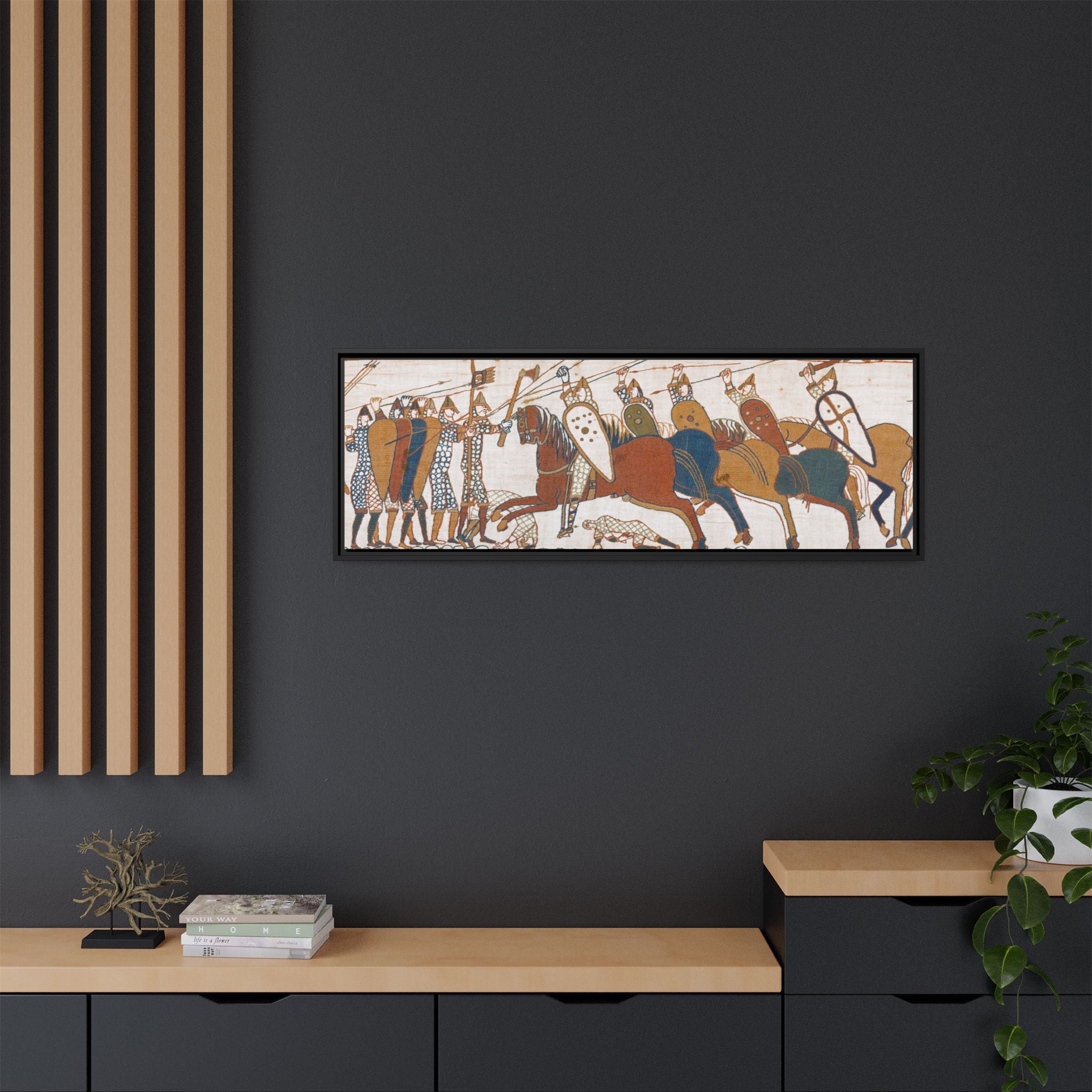 Bayeux Tapestry Battle of Hastings Framed Canvas