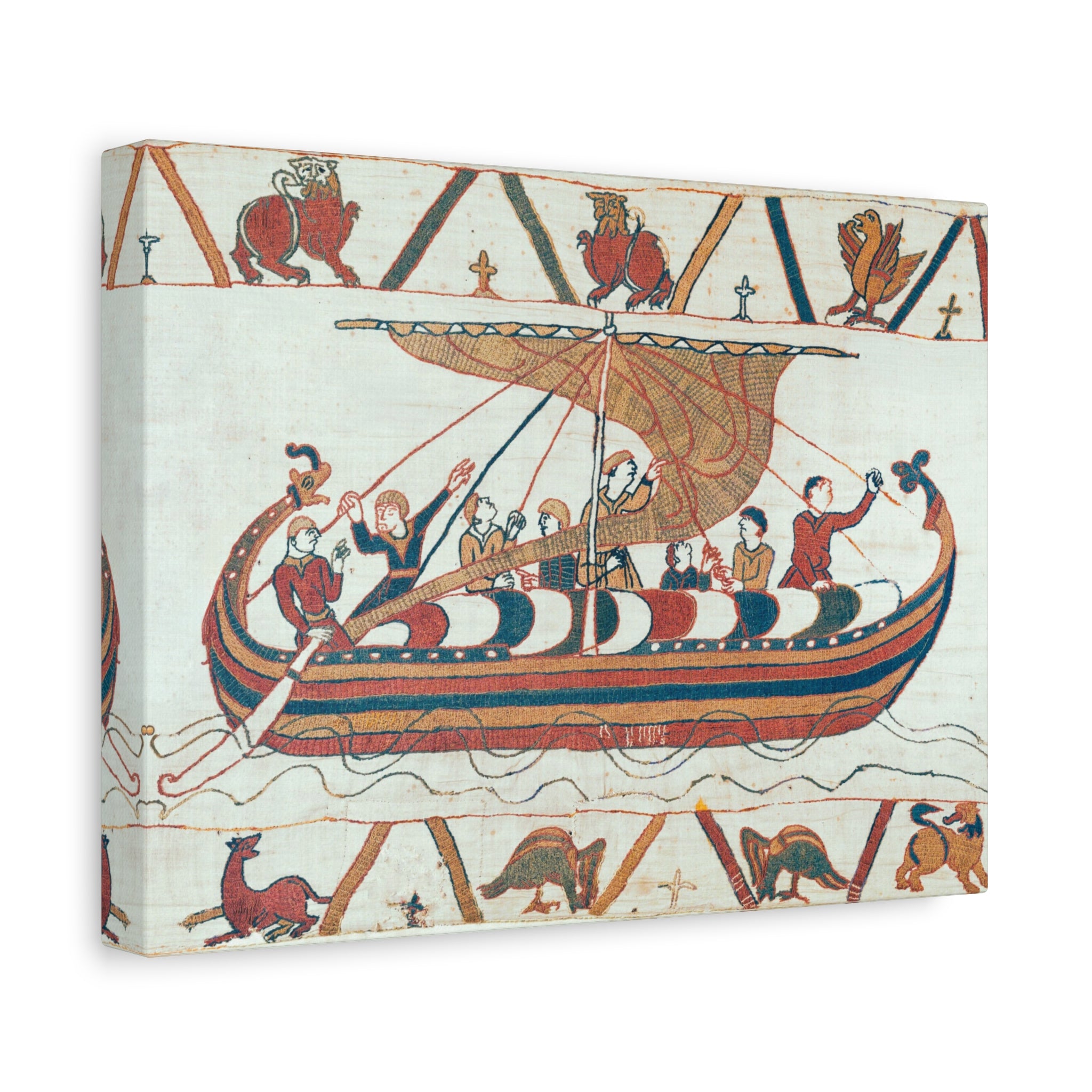 Bayeux Tapestry Norman Longship Canvas Print