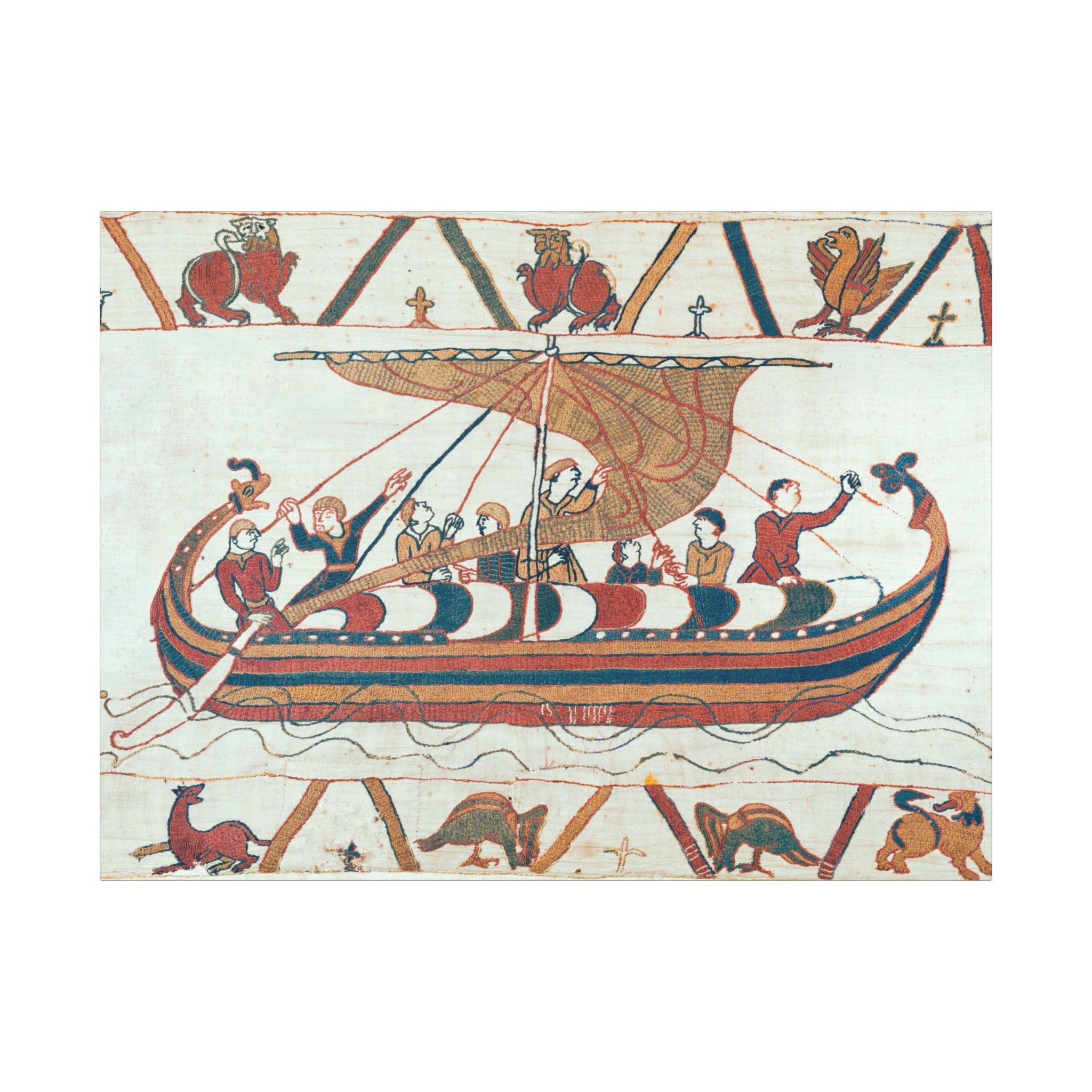 Bayeux Tapestry Norman Longship Canvas Print