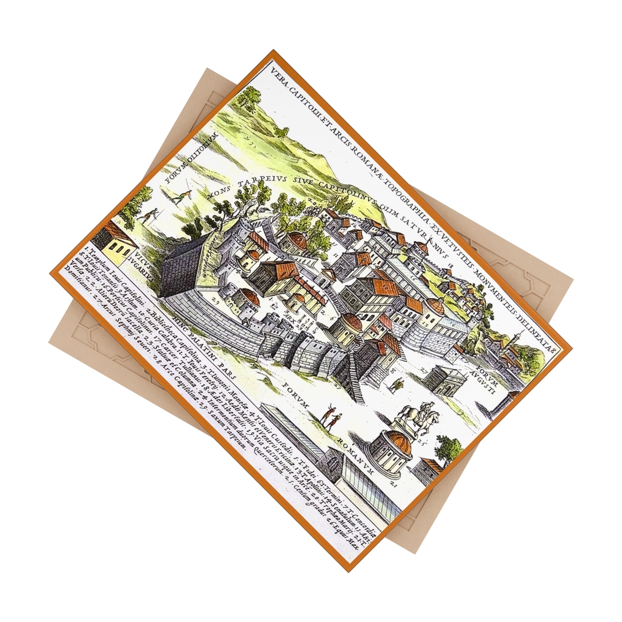 Capitoline Hill Ancient Rome Ceramic Tile | Roman Capitolium Depiction