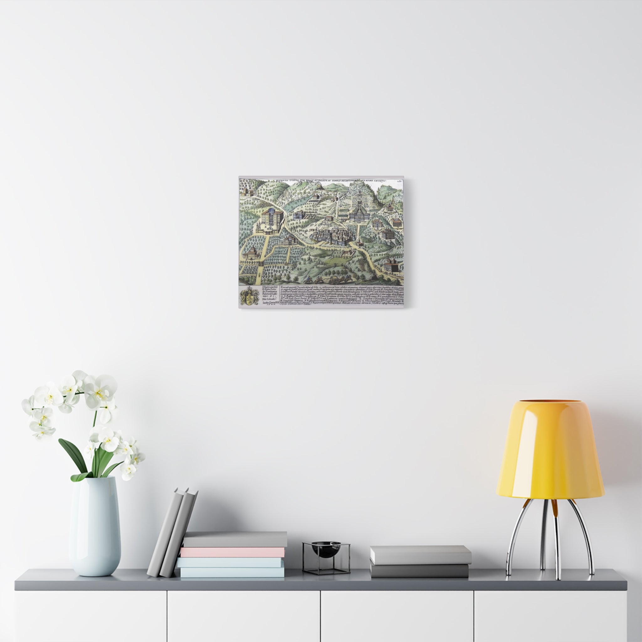 Tusculum Map Matte Canvas | Historic Italian Cartography
