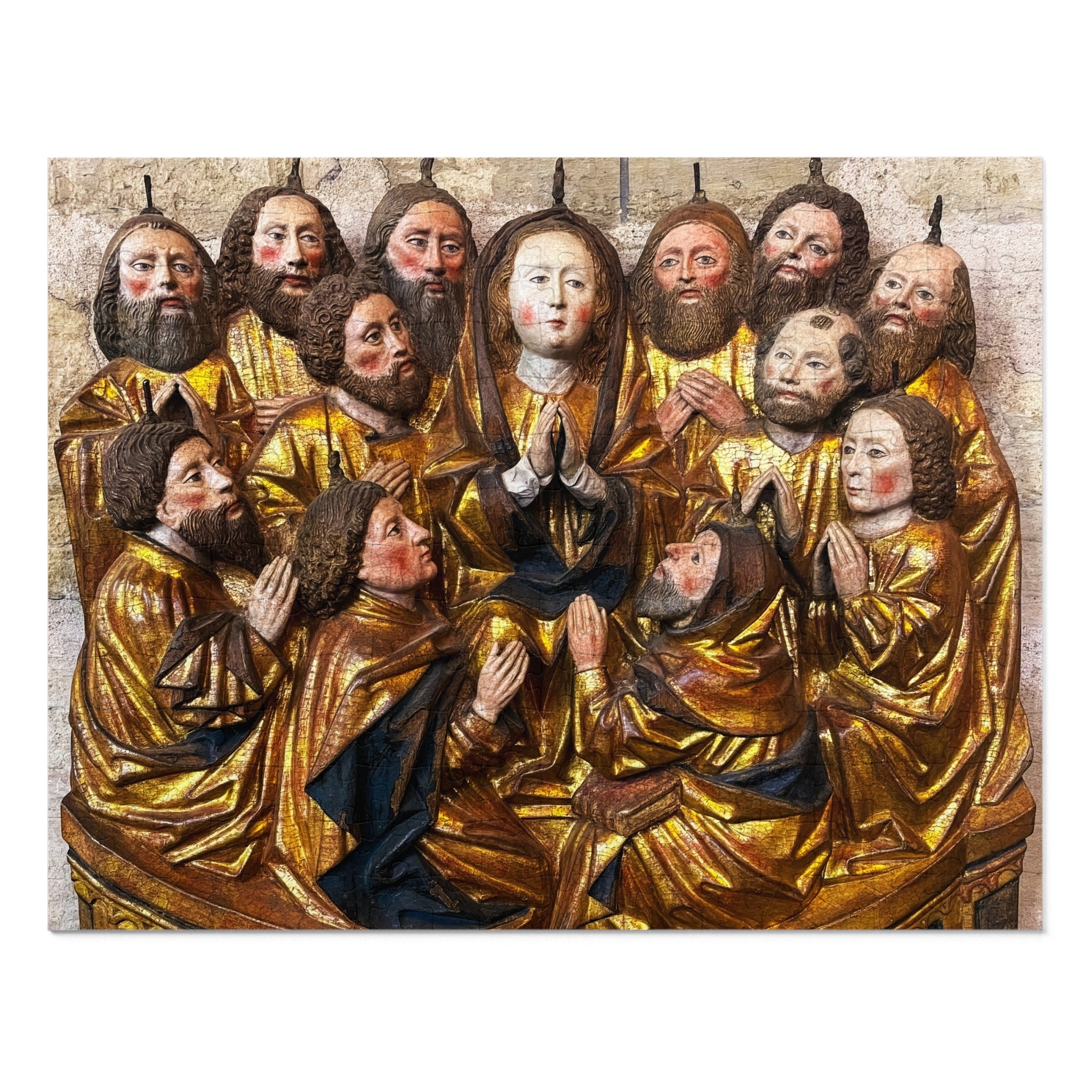 Religious Art Jigsaw Puzzle with Tin — Pentecost Saints Scene